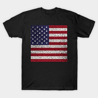 American Flag Glitter Sticker T-Shirt